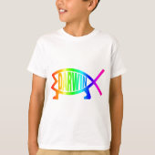 Rainbow Darwin Fish T-shirt (Voorkant)