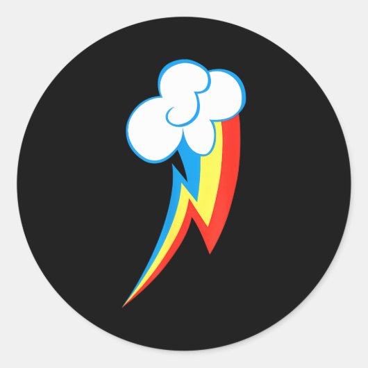 Rainbow Dash Cuties Mark Ronde Sticker (Voorkant)
