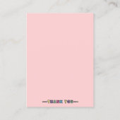 Rainbow Dash Lijst Sjabloon - Kaart voor oorscherm Contactkaartje (Achterkant)