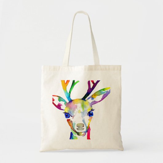Rainbow Deer Tote Bag (Voorkant)