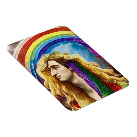 Rainbow Deity Man of All love Fantasy Art Magneet (Rechterzijde)