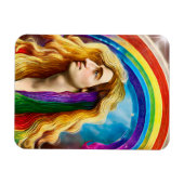 Rainbow Deity Man of All love Fantasy Art Magneet (Horizontaal)