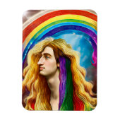 Rainbow Deity Man of All love Fantasy Art Magneet (Verticaal)
