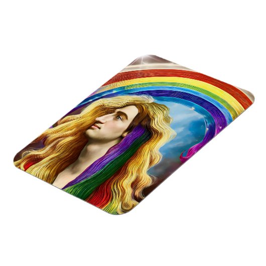 Rainbow Deity Man of All love Fantasy Art Magneet (Linkerzijde)