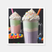 Rainbow Delight Milkshakes Servet (Voorkant)