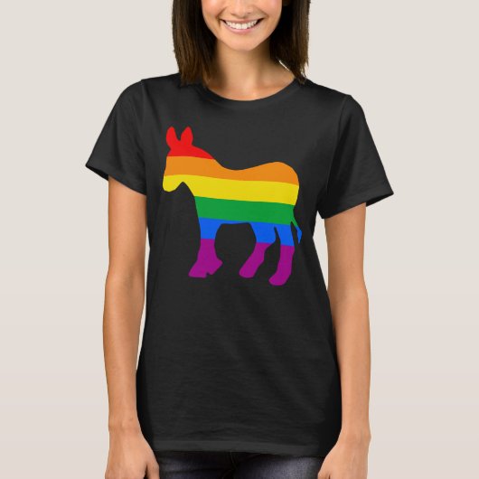 Rainbow Democrat T-shirt (Voorkant)