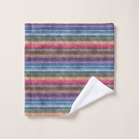 Rainbow Denim Pattern Bad Handdoek (Wasdoekje)