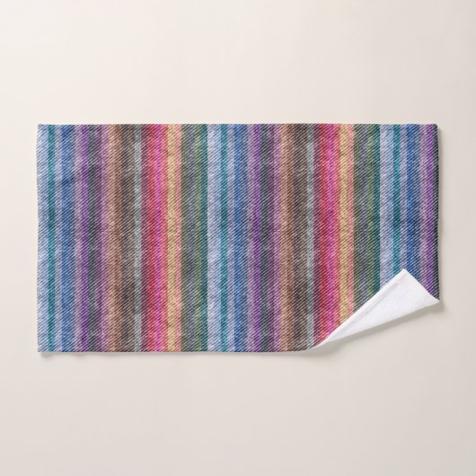 Rainbow Denim Pattern Bad Handdoek (Handdoek)