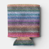 Rainbow Denim Pattern Blikjeskoeler (Achterkant)