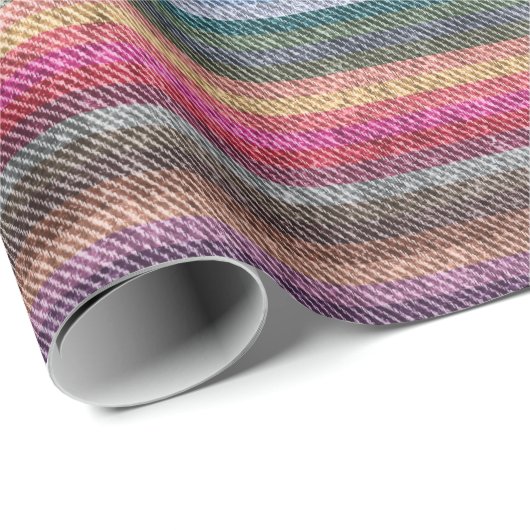Rainbow Denim Pattern Cadeaupapier (Rol Hoek)