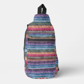 Rainbow Denim Pattern Sling Bag (Voorkant)