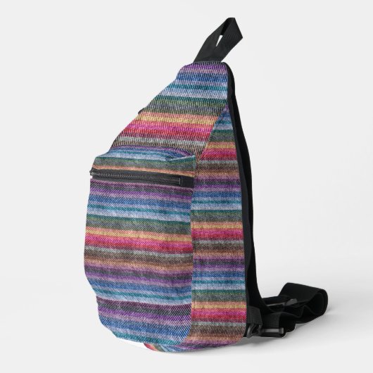 Rainbow Denim Pattern Sling Bag (Rechterhoek)