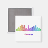 Rainbow Denver skyline Magneet (Voorkant / Achterkant)