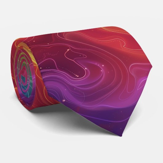 Rainbow Design Art Stropdas (Opgerold)