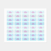 Rainbow Design Kids' Name Clothing School Labels (Vel)