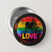 Rainbow Design Liefde Digitale Kunst Ronde Button 7,6 Cm (Voorkant /achterkant)