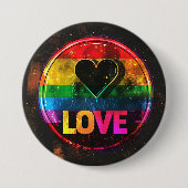 Rainbow Design Liefde Digitale Kunst Ronde Button 7,6 Cm (Voorkant)