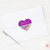 Rainbow Design Monogram Letter J Sticker (Envelop)