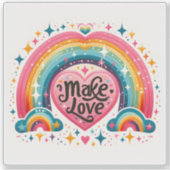 Rainbow Design viert liefde en positiviteit Sticker (Voorkant)