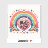 Rainbow Design viert liefde en positiviteit Sticker (Vel)