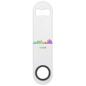 Rainbow Detroit skyline Speed Flessenopener (Voorkant)