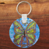 Rainbow Diabetes Butterfly Sleutelhanger (Voorkant)