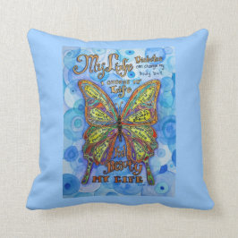 Rainbow Diabetes Butterfly Support Poem-Kussens Kussen