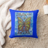 Rainbow Diabetes Butterfly Support Poem-Kussens Kussen (Deken)
