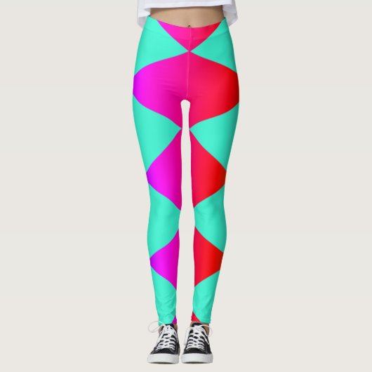 Rainbow Diamond Harlequin Leggings (Voorkant)