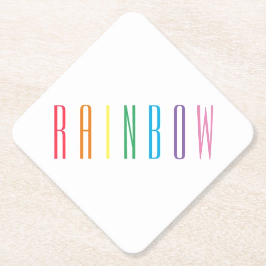RAINBOW Diamond Paper Onderzetters (Voorkant)