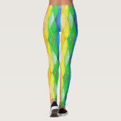 Rainbow Diamond Pride Argyle Sparkle Harlequin Leggings (Achterkant)