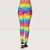 Rainbow Diamond Pride Argyle Sparkle Mermaid Scale Leggings (Achterkant)
