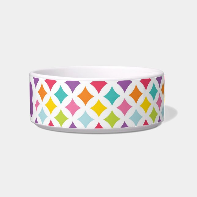 Rainbow Diamond Print op maat gemaakt Voerbakje (Rechts)