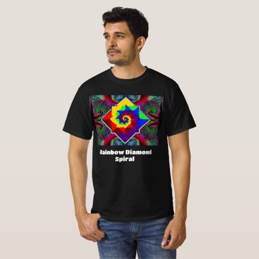 Rainbow Diamond Spiral (je kunt de woorden verande T-shirt (Voorkant volledig)