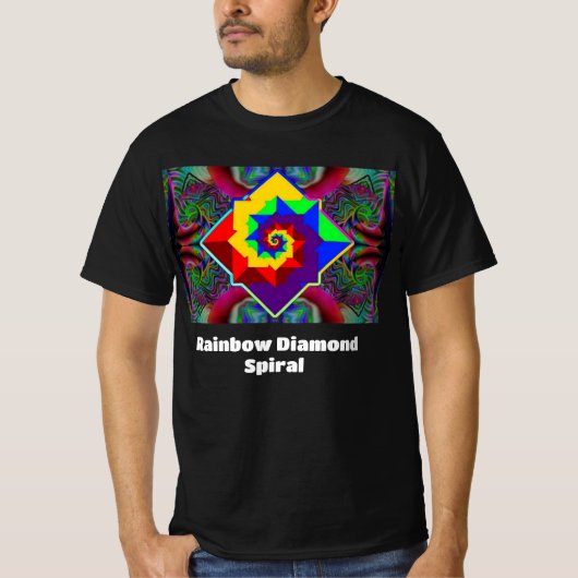 Rainbow Diamond Spiral (je kunt de woorden verande T-shirt (Voorkant)