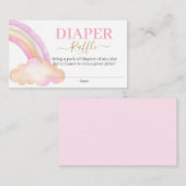 Rainbow Diaper Raffle Enclosure Card Informatiekaartje (Voorkant / Achterkant)