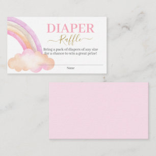 Rainbow Diaper Raffle Enclosure Card Informatiekaartje