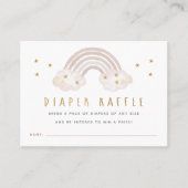 Rainbow Diaper Raffle Insert Kaart Visitekaartje (Voorkant)