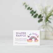 Rainbow Diaper Raffle Ticket Informatiekaartje (Staand voorkant)