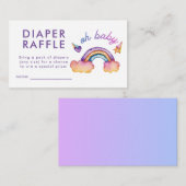 Rainbow Diaper Raffle Ticket Informatiekaartje (Voorkant / Achterkant)