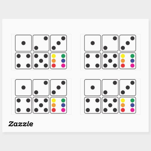 Rainbow Dice Sticker (Vel)