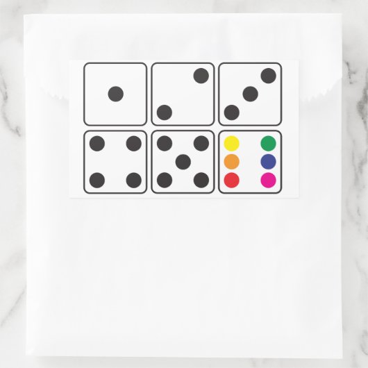 Rainbow Dice Sticker (Tas)