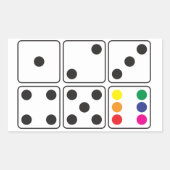 Rainbow Dice Sticker (Voorkant)