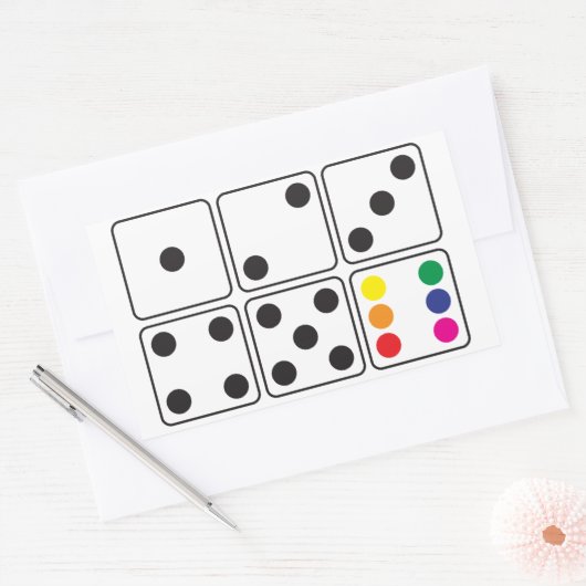 Rainbow Dice Sticker (Envelop)
