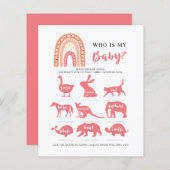 Rainbow die mijn Baby is, Baby shower Game (Voorkant / Achterkant)