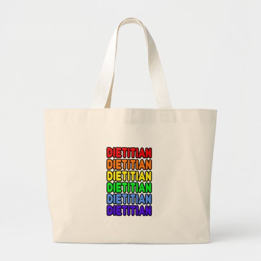 Rainbow Dietitian Grote Tote Bag (Voorkant)