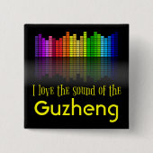 Rainbow Digital Sound Equalizer Guzheng Vierkante Button 5,1 Cm (Voorkant)