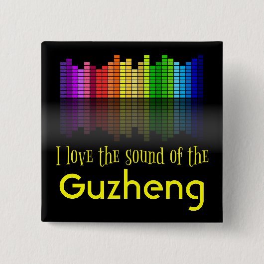 Rainbow Digital Sound Equalizer Guzheng Vierkante Button 5,1 Cm (Voorkant)