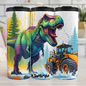 Rainbow Dinosaur Yellow Loader Clash Thermosbeker
