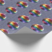 Rainbow Disco Ball Gift Wrap Cadeaupapier (Hoek)